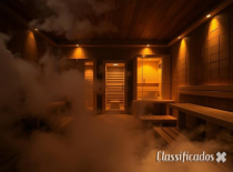 Massagem tântrica, sauna, jacuzzi, banho turco